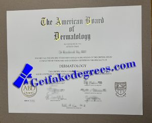buy American Board of Dermatology certificate