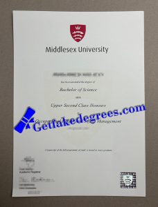 obtain Middlesex University diploma