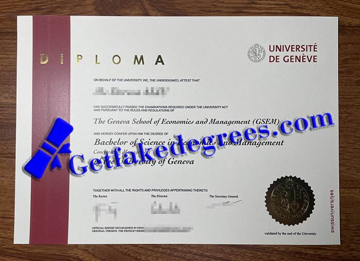 order a Université de Genève degree