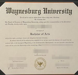 make Waynesburg University diploma