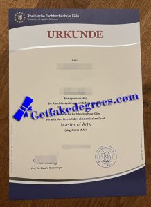 Rheinische Fachhochschule Köln Urkunde
