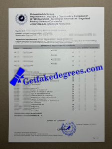 Universidad de Málaga transcript