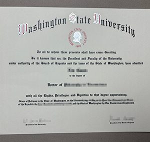 Washington State University diploma
