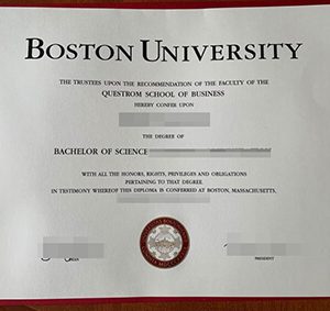 Boston University diploma