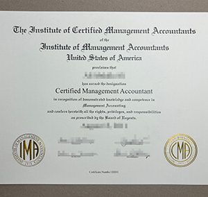 Certified Management Accountant certificate