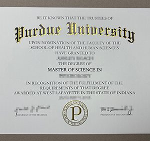 Purdue University diploma