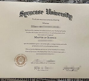Syracuse University diploma