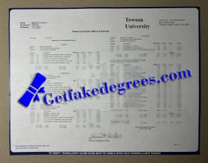 Towson University transcript