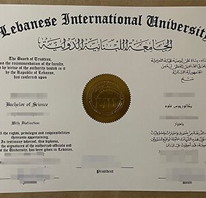 Lebanese International University diploma