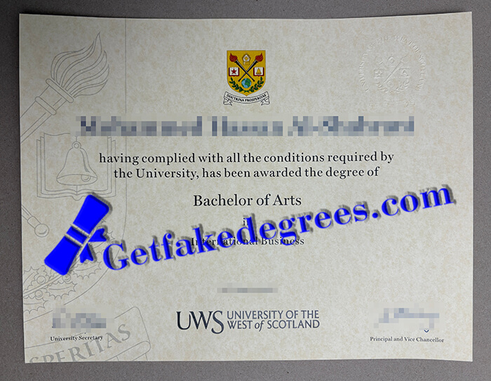 University of the West of Scotland degree