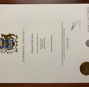 Coventry University certificate