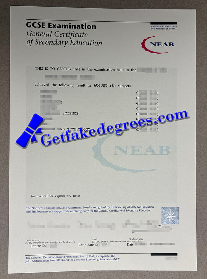 Northern Examinations and Assessment Board GCSE Examination