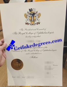 Royal College of Ophthalmologists certificate