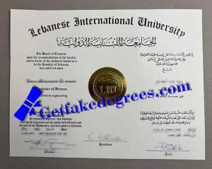 Lebanese International University degree