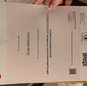 AIM Qualifications Level 3 certificate