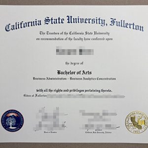 California State University Fullerton diploma