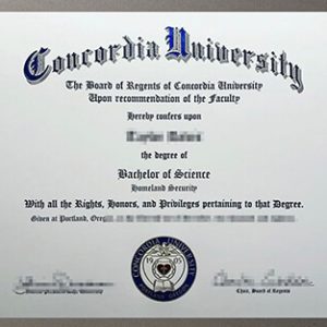Concordia University Oregon diploma