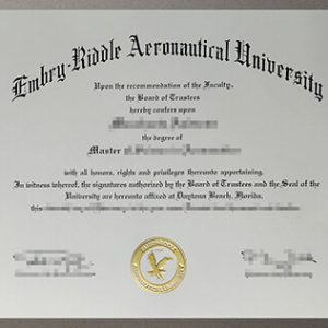 Embry Riddle Aeronautical University certificate