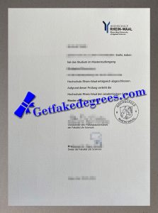 Hochschule Rhein Waal diploma