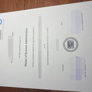 Hochschule Kempten diploma