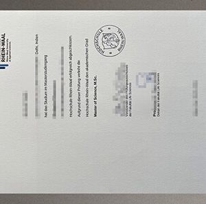 Hochschule Rhein Waal Urkunde