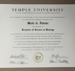 Temple University diploma