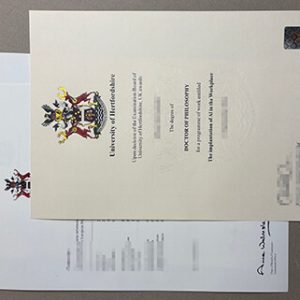 University of Hertfordshire certificate