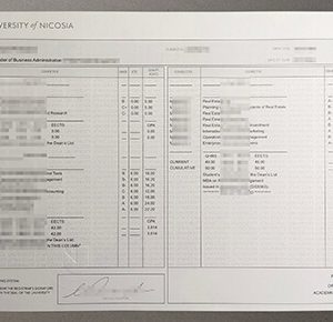 University of Nicosia transcript