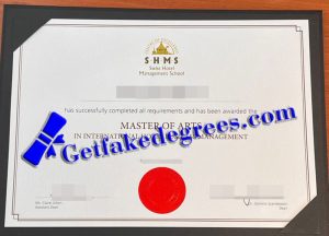 Swiss Hotel Management School diploma