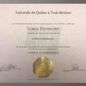 Université du Québec à Trois Rivières diploma